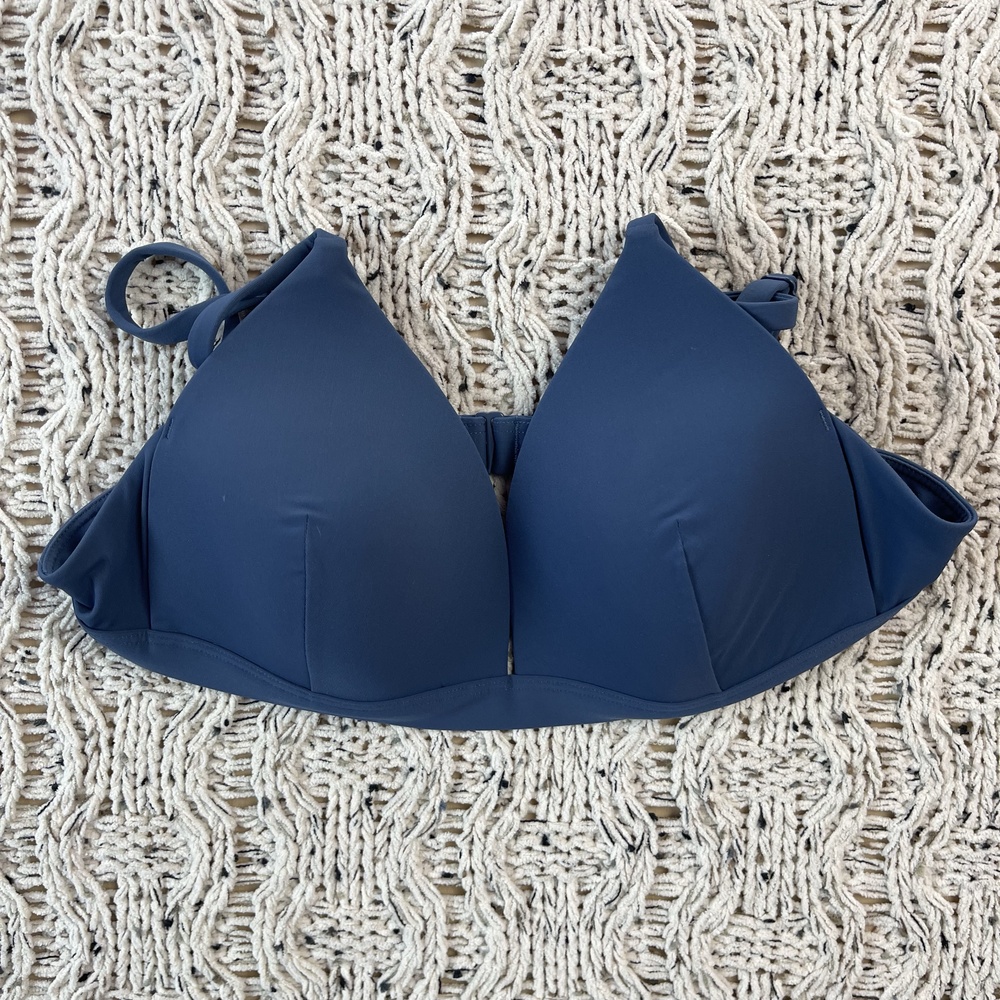 Lululemon Deep Sea Swim Top A/B SS Womens 6 Navy Nylon Polyurethane Foam Cup NWT